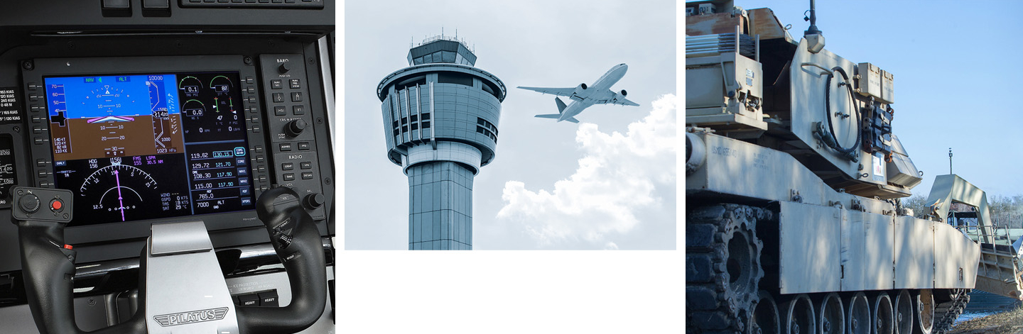 We deliver solutions for Avioincs, Defense & Security and Air Traffic Control